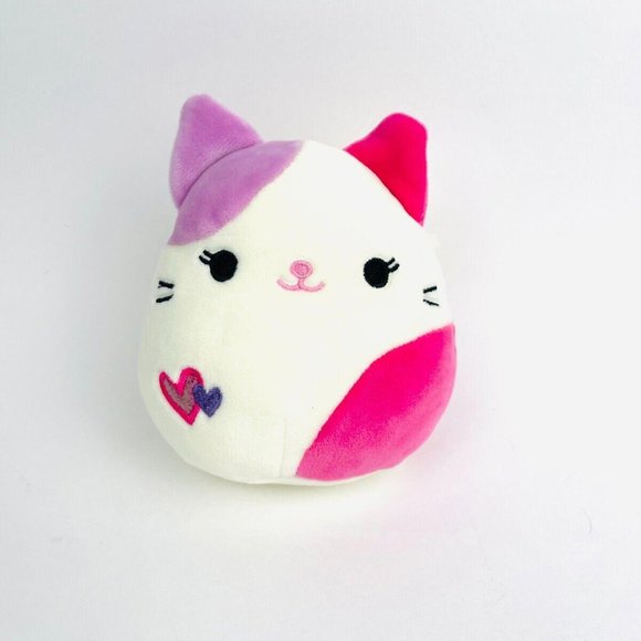 Squishmallows Other - Squishmallow Kellytoy Tiffany 4.5" Pink Purple Calico Cat Mini Plush NO TAGS 🐱